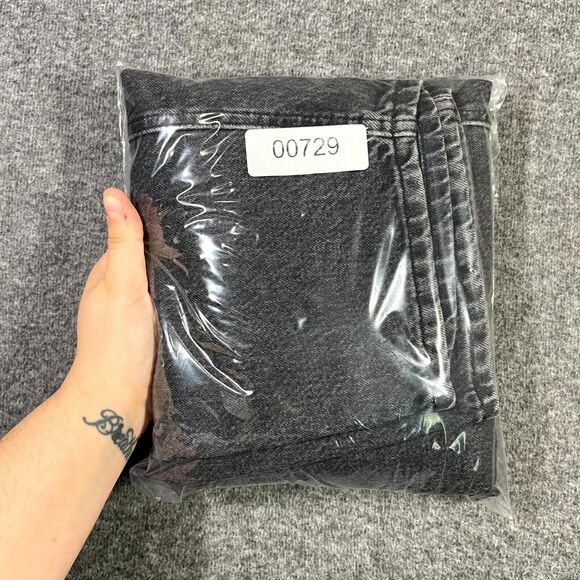 MNG Mango High Waist Tapered Fit Jeans Black Womens Size USA 6 EUR 38 (30x30) - Picture 15 of 15